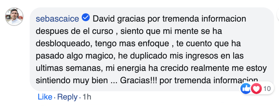 Sebastián duplicó sus ingresos tras el curso